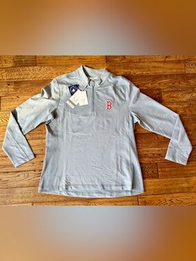 MLB NWT Levelwear Boston Red Sox “Upright” Women’s Quarter Zip — Size Large